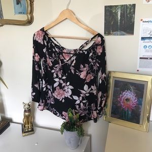 Floral off shoulder blouse